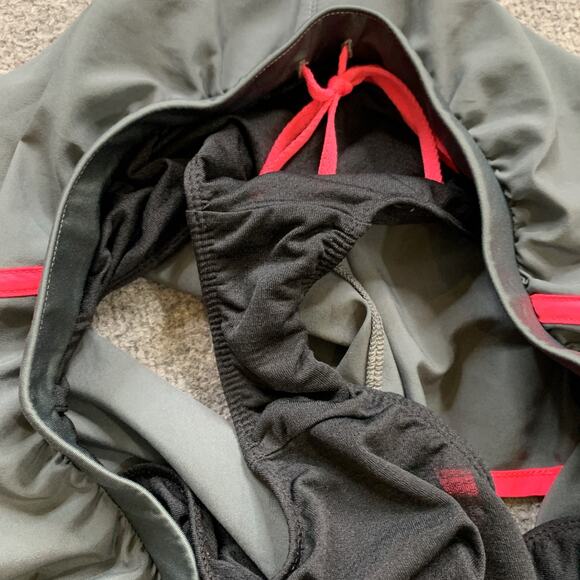 Under Armour Shorts Womens Medium Grey Neon Pink Loose HeatGear Drawcord Running - Picture 10 of 12